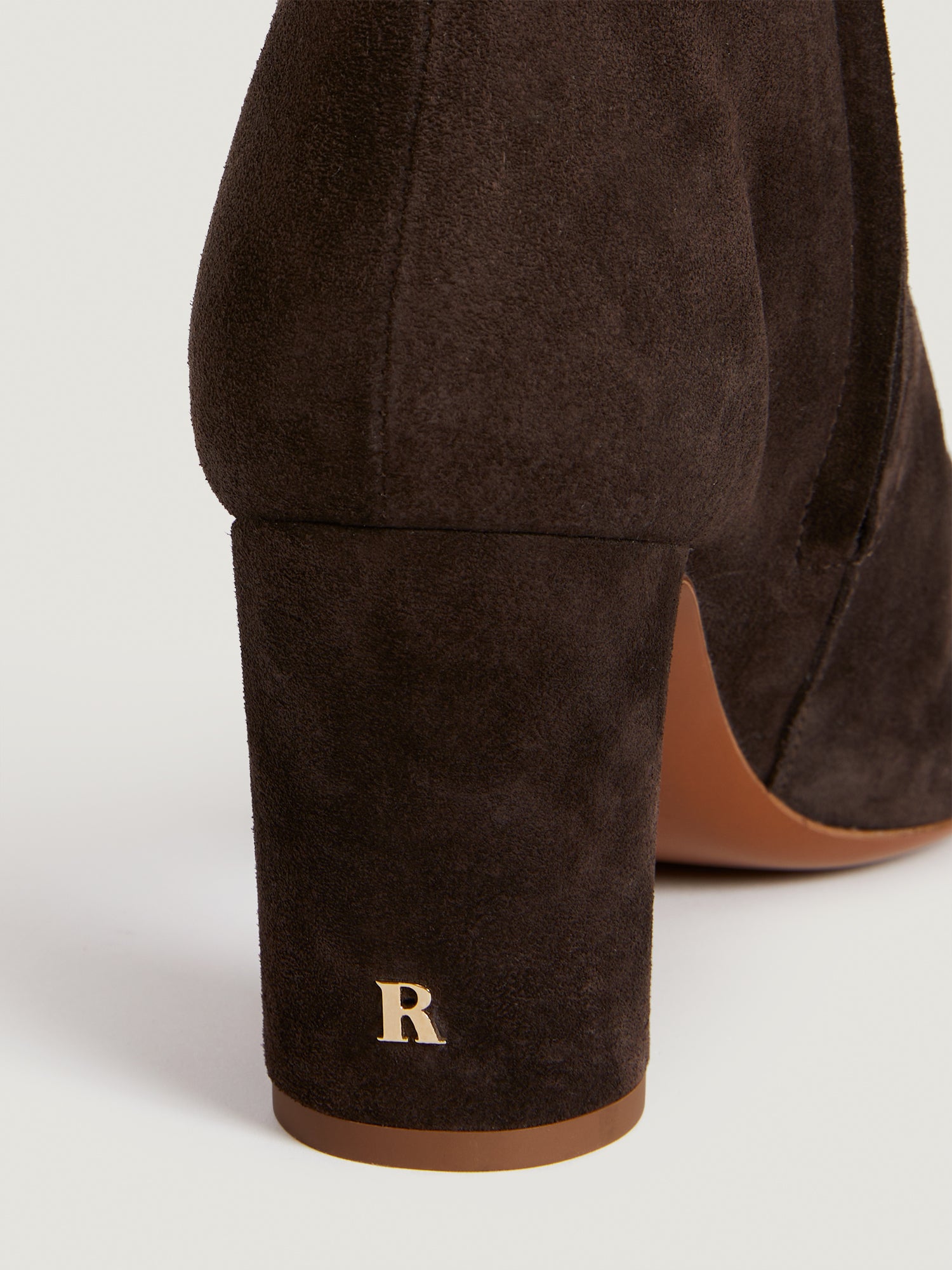 Leather boots in brown suede leather | Rouje
